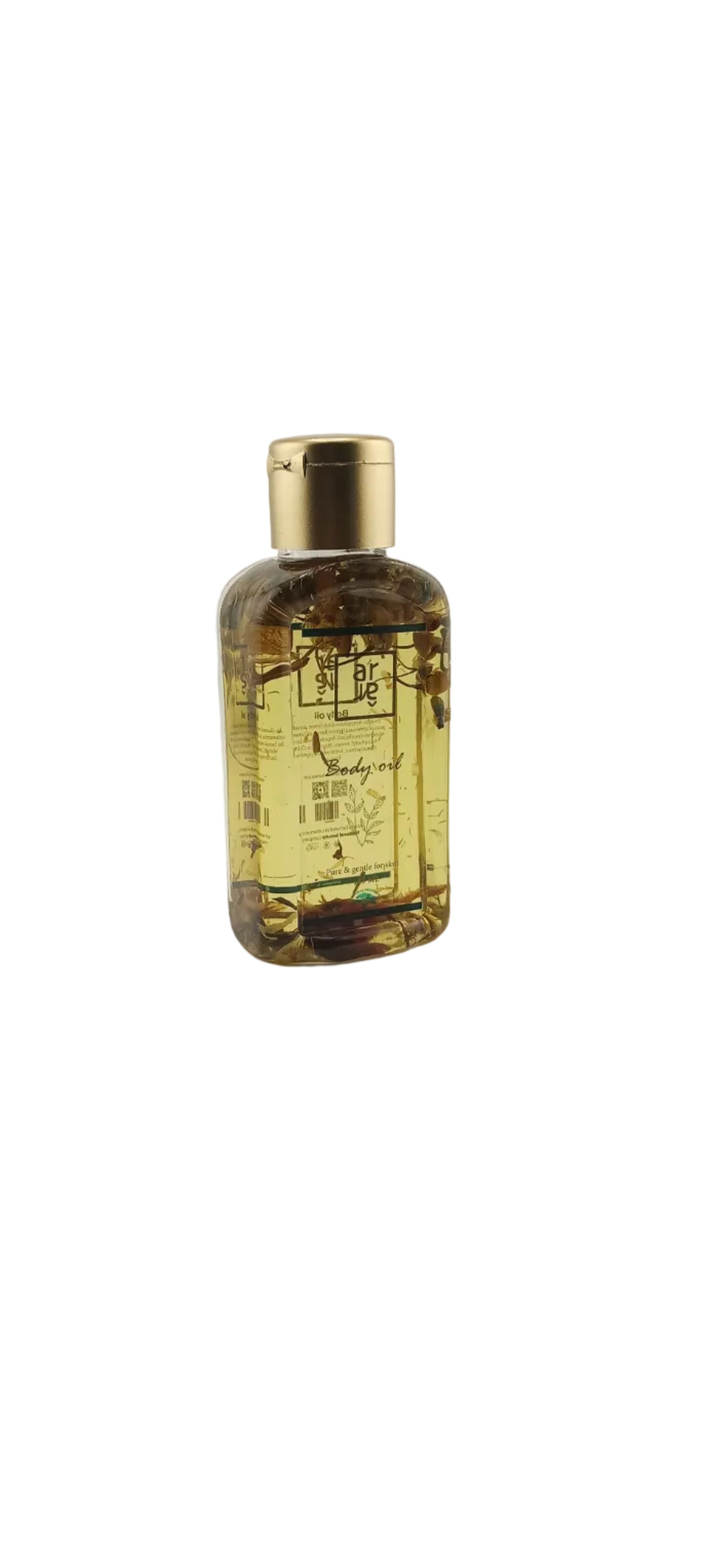 Bottle of Ardenne Sandalwood oil on a light gray background