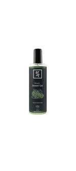 Bottle of Mint Shower Gel with brand logo on a white background